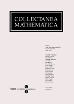 Collectanea Mathematica. Volum LVIII. Fascicle 1r (2007)