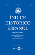 Índice Histórico Español volumen XLV núm. 122, año 2007 [2008]