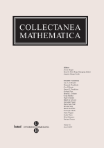 Collectanea Mathematica. Volum LX. Fascicle 3r (2009)
