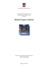 Honoris causa Rafael Foguet Ambrós (eBook)