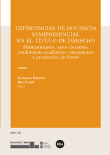 Experiencias de docencia semipresencial en el título de Derecho