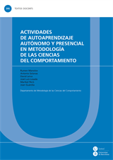 Actividades de aprendizaje autónomo y presencial en Metodología de las Ciencias del comportamiento (eBook)