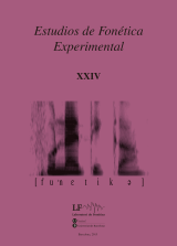 Estudios de Fonética Experimental XXIV
