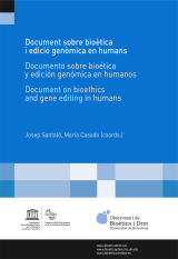 Document sobre bioètica i edició genòmica en humans