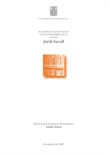 Honoris causa Jordi Savall (eBook)