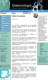 Dialectologia, 34. Revista electrònica 