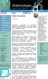Dialectologia, 35. Revista electrònica 