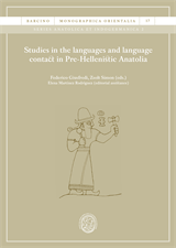 Studies in the languages and language contact in Pre-Hellenistic Anatolia (eBook)